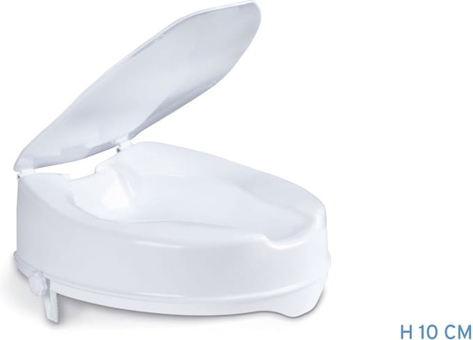 Moretti Toiletverhoger 10 cm - Ergonomisch met deksel - Wit