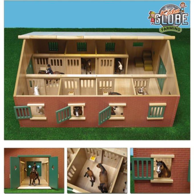 Kids Globe Horse stable with 7 boxes 1:24