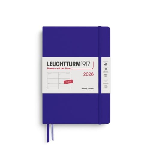 Leuchtturm1917 agenda 2026 1 week per 2 pagina's, hardcover, medium a5, dusty rose