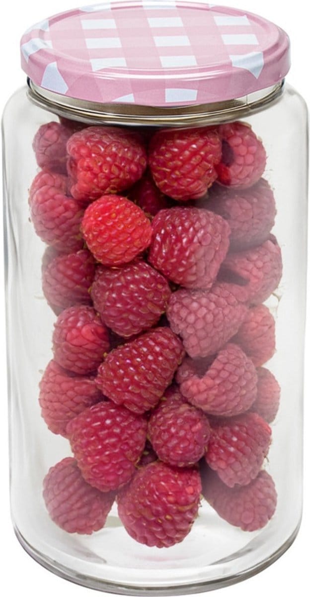 Hega Hogar Weckpot/voorraadpot Classico - 1500 ml - kunststof - draaideksel - roze - D10 x H19 cm