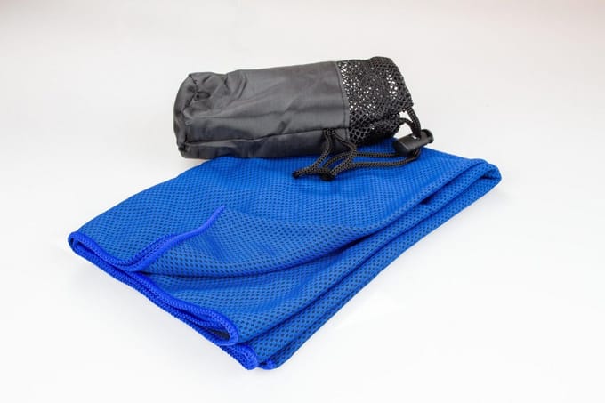 HARO handdoek met koelend effect door verdampingskoeling, blauw
