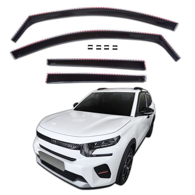 Wind deflectors - Citroën C3 IV / ë‑C3 IV (2024-) - 4 stuks - Aerodynamisch - Eenvoudige montage