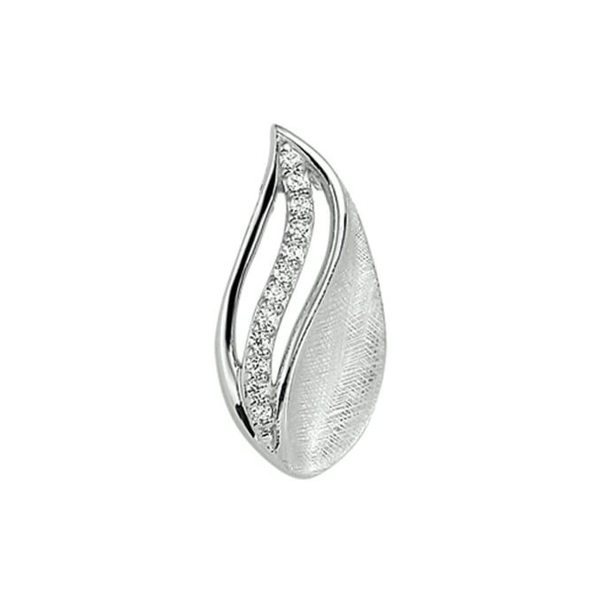 zilver gerhodineerd hanger gescratcht zirkonia 1324596
