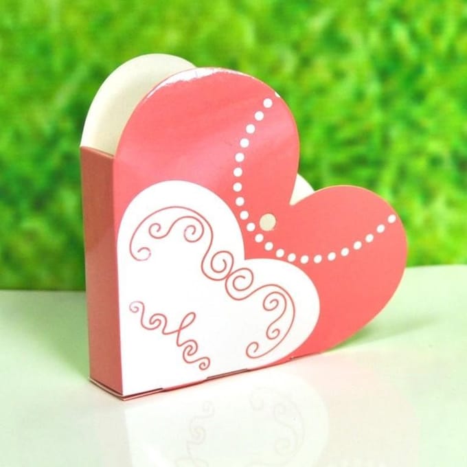 12 stuks traktatie doosjes - geschenkdoosjes hart