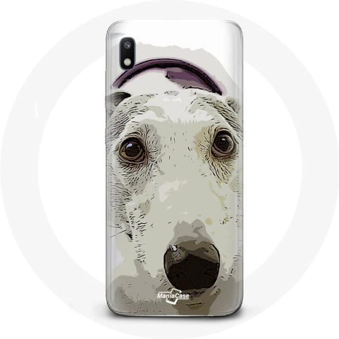 Hoesje voor Samsung Galaxy A10 Pitbull Hond Wit wit
