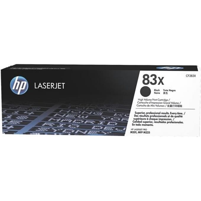 HP Toner 83X Origineel Zwart 2200 bladzijden CF283X
