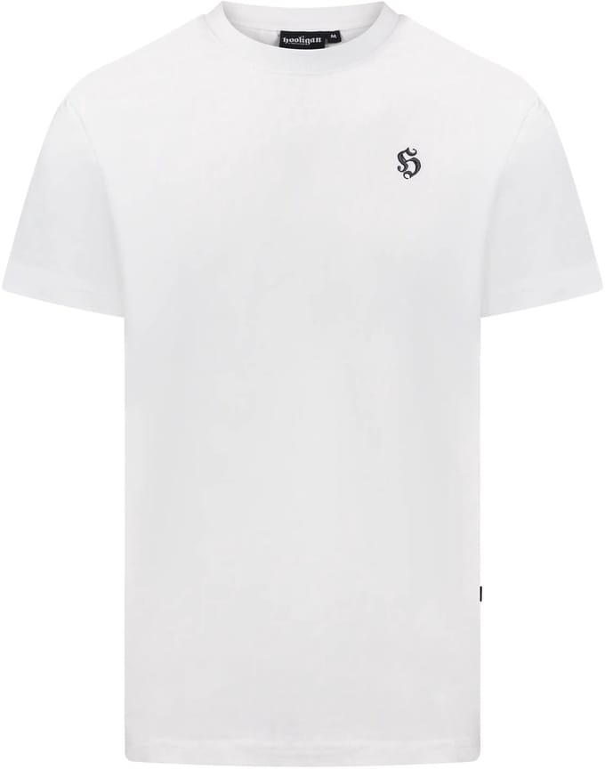 Hooligan Streetwear T-shirt Casual Wit - Maat: M