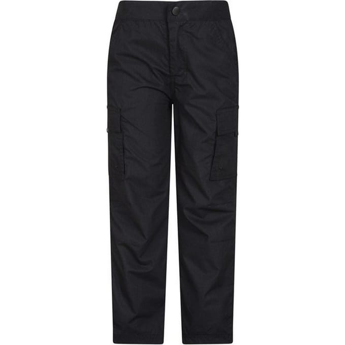 Mountain Warehouse Lichtgewicht Cargo Broek voor kinderen/Kinderen (Zwart)