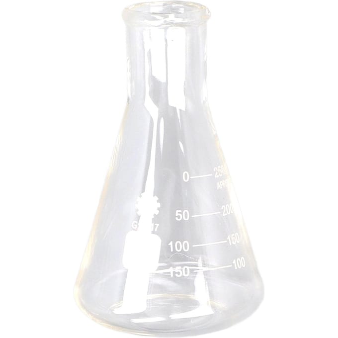 4 STUKS Erlenmeyer Kolven Borosilicaatglas 50ml 100ml 250ml 500ml Chemie Conische Kolven voor Laboratorium white
