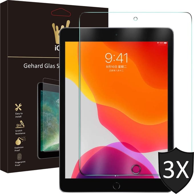 Screenprotector geschikt voor iPad 2021 / 2020 / 2019 10.2 inch - Screen Protector Glas - 3 Stuks