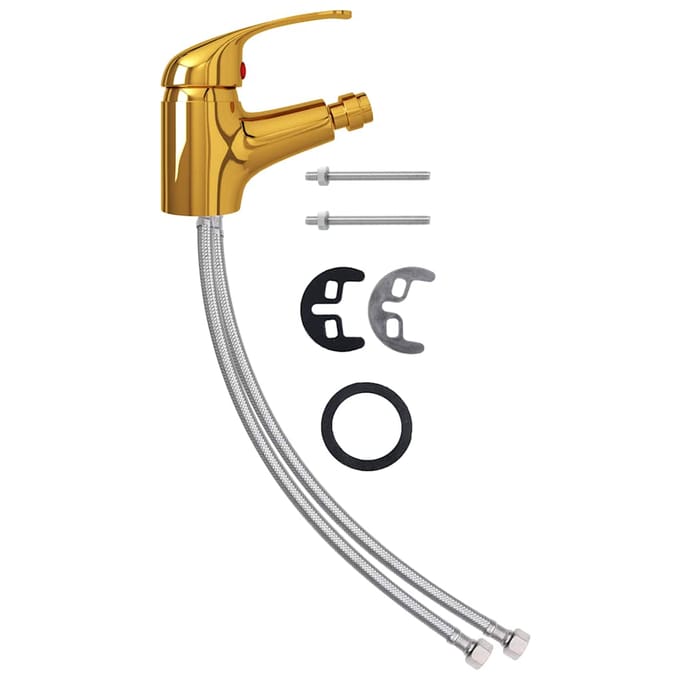 Robinet Mitigeur Bidet Doré pour Salle de Bain 13 x 12 cm