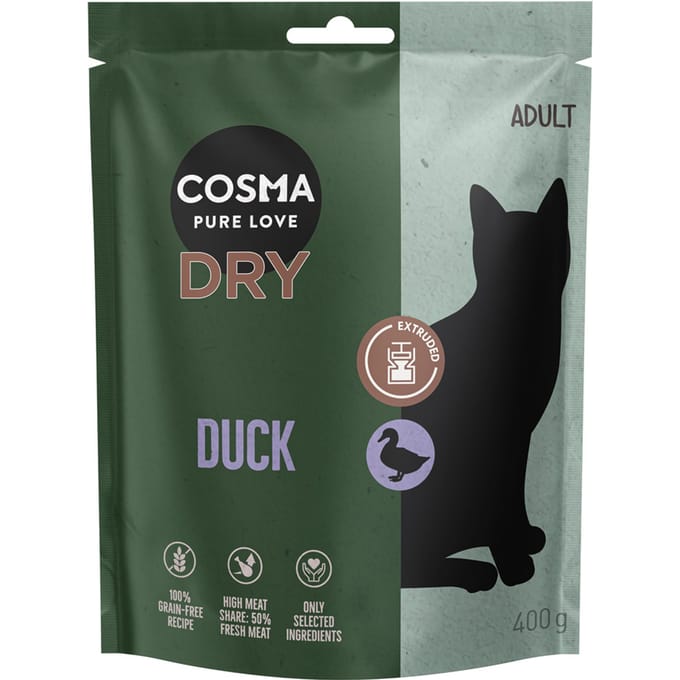 400g Cosma Extruded Droogvoer Eend Katten Droogvoer