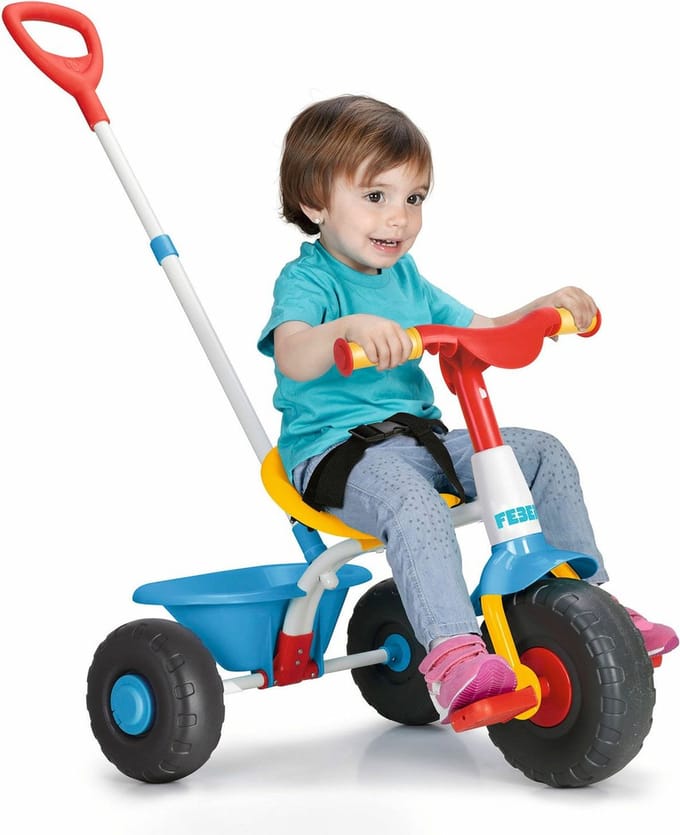 Feber Driewieler Baby Trike blauw/rood/geel