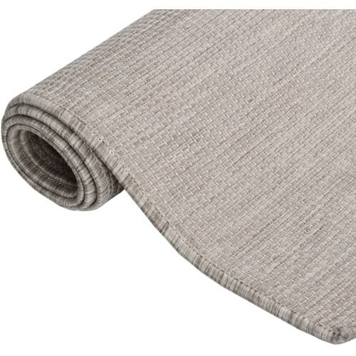 vidaXL - Buitenkleed - platgeweven - 100x200 - cm - lichtgrijs