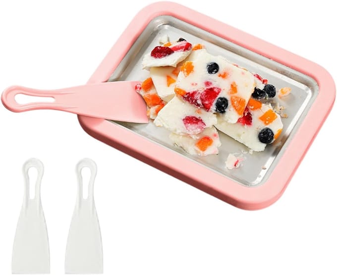 Gerold Ijs Machine - Yogurt Maker - Desserts Maken - Dubbele Schraper - 22.6 cm - Roze