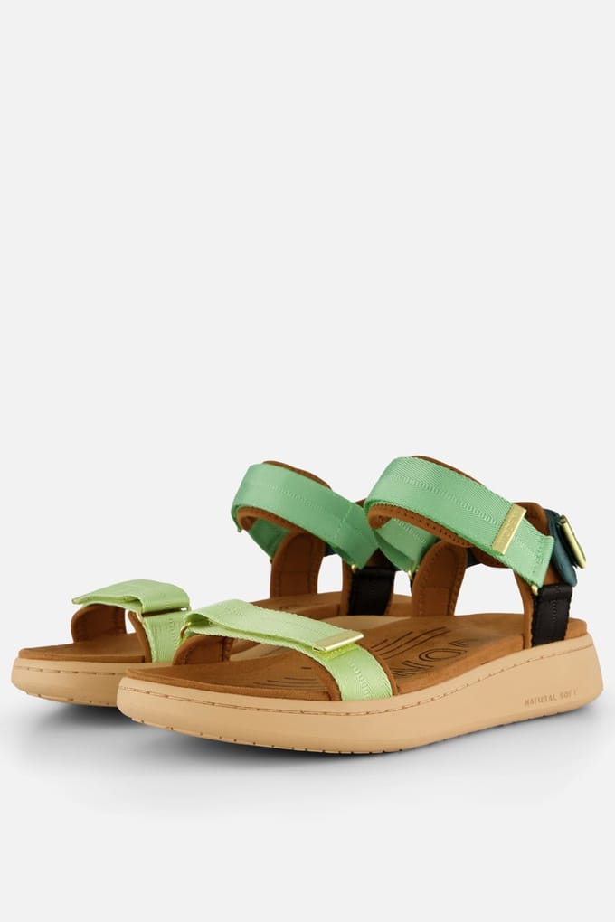 Woden Line Sandalen groen Textiel - Maat 37
