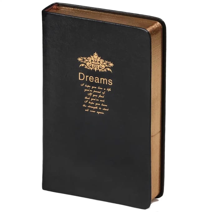 D6045 Kalpa Dreams A5 vintage dagboek Goudversiering Zwart