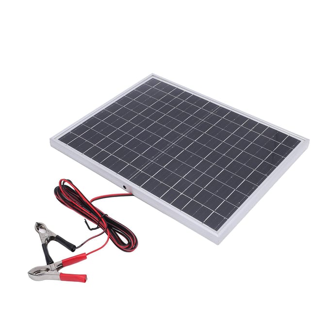 Draagbaar Zonnepaneel 15W 12V 24V Auto Adaptief met 60A Controller Monokristallijn Zonnepaneel gray
