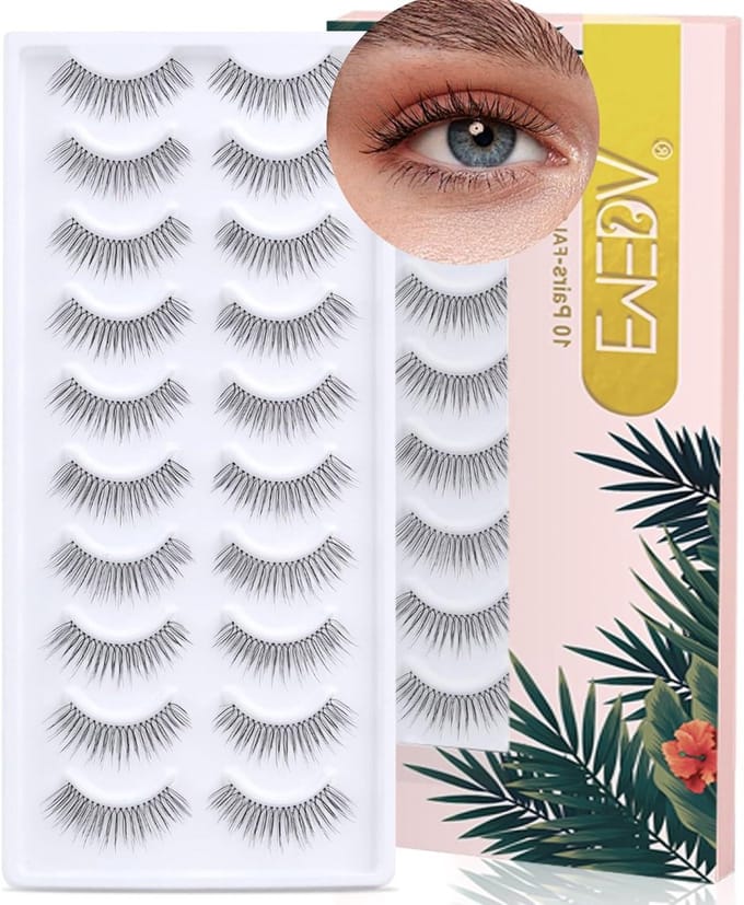 Natuurlijke Nepwimpers Set - 10 Paar Zachte Wispy Cateye Look