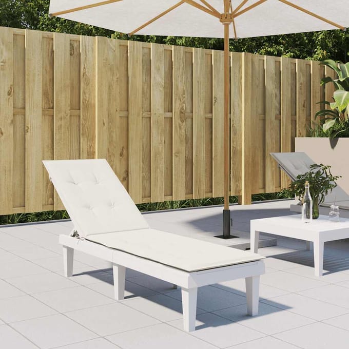 vidaXL - Terrasstoelkussen - (75+105) - x - 50 - x - 4 - cm - stof - gemêleerd - crèmekleurig