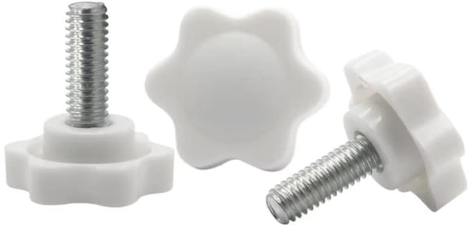 Byshayne- Vleugelschroef M8x35mm - Stergreep - Bevestigingsmethode - Kunststof/Koolstofstaal - 10 Stuks - Handmatig te draaien - Duimschroef