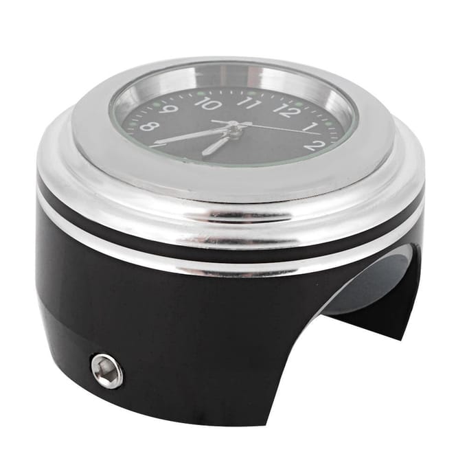 Modification Moto Support Guidon Montre à Quartz Étanche Accessoires White with Black Dial gray