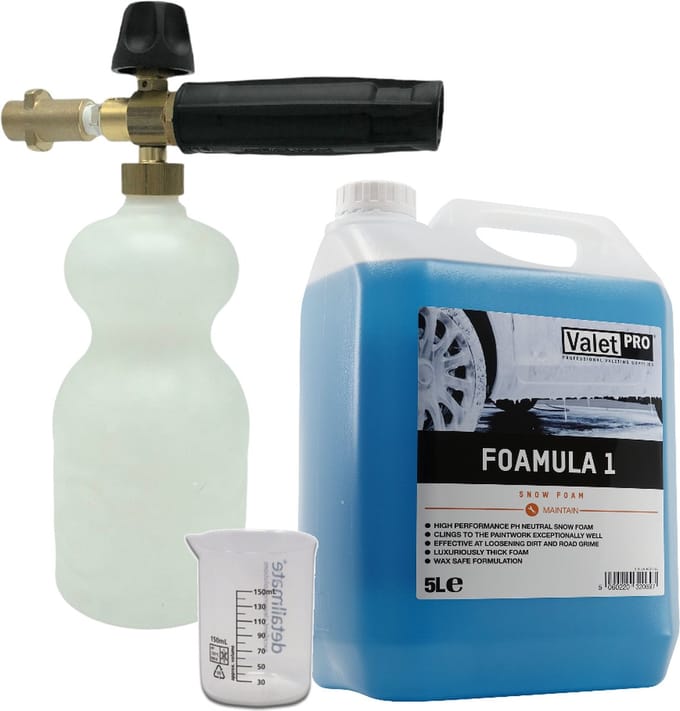 Pa FoamLance met messing koppeling en 5 Ltr ValetPo Foamula One. Aanbieding !