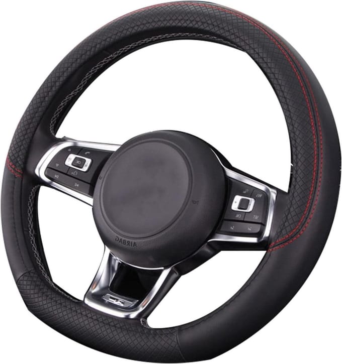 Universele D-Vorm Stuurhoes - Antislip Leer en Carbon Look
