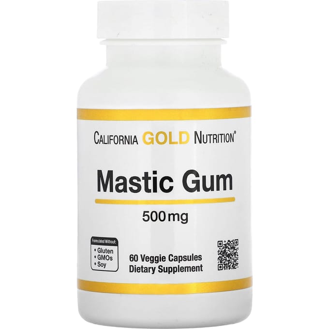 Mastic Gomboom, 500 mg, 60 Plantaardige Capsules