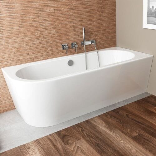 Steinkamp Living corner bath 180 x 80 cm with apron left, incl. drain and overflow set M5 ST010EL