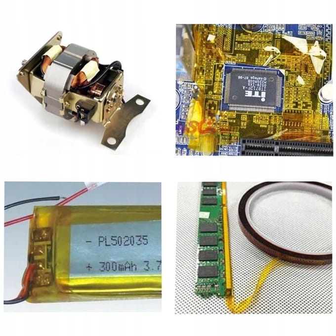 Rosfix Kapton Isolatietape - Temperatuurbestendig tot 240°C - 60 mm X 0,05 mm X 30 m