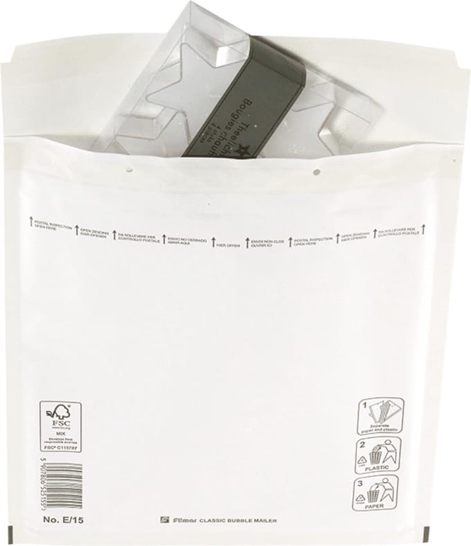 100 stuks - Boxstuff - Luchtkussen Enveloppen - 220x260mm - E15 - 100 Stuks - Wit