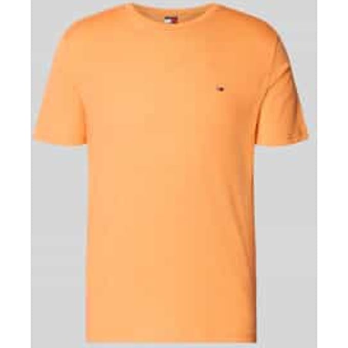 Tommy Hilfiger Heathered Xslim Jasper Shirt Lush Orange Maat: M | Basic T-Shirts Outlet | Heren | Oranje