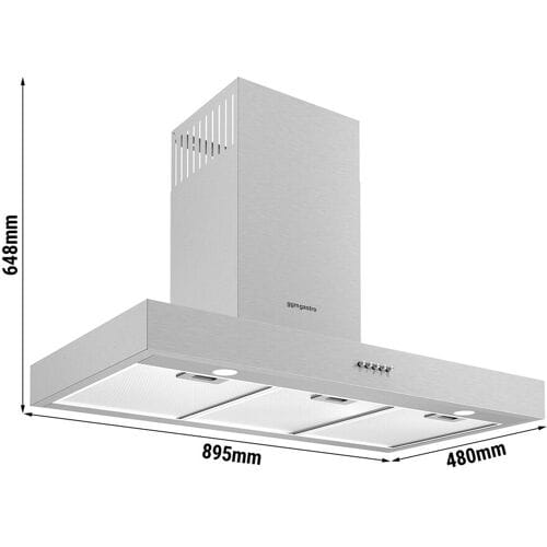 GGM Gastro Umlufthaube mit Motor - 895mm - Regler, Filter & Lampe - passend für GHF5