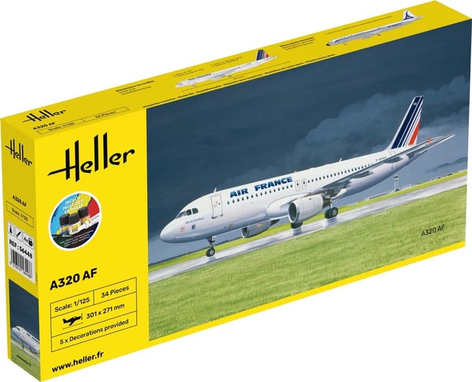 Heller Modelbouwpakket Militaire voertuigen - 56448 A-320 AF Plane - Starter Kit Plastic - 1:125 - Modelbouw