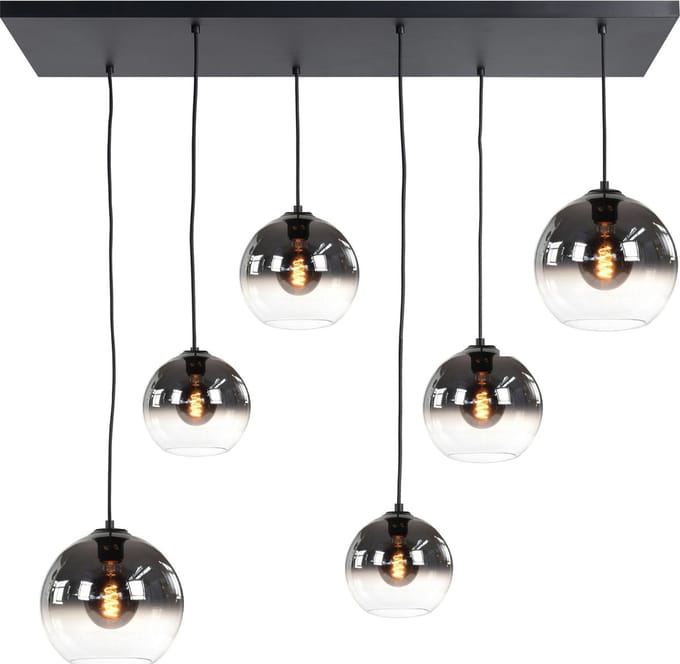 Highlight Hanglamp Fantasy Globe Smoke - Clear 6 Lichts