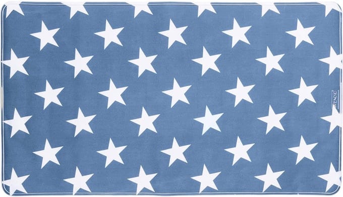 Wenko Badmat Stella 40 X 70 Cm Blauw/wit