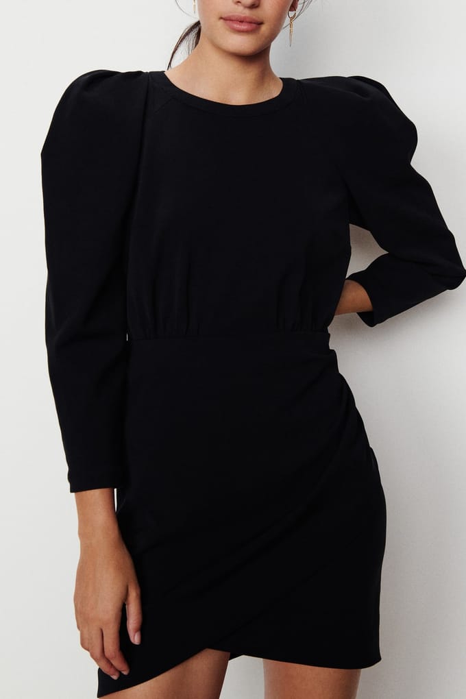 BA&SH Robe Molly Noir Maat: L | Mini Jurken Outlet | Dames | Zwart
