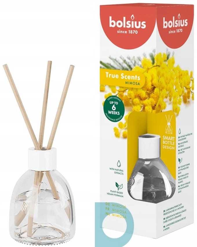 Bolsius True Scents Mimosa Geurverspreider met Stokjes - 60ml