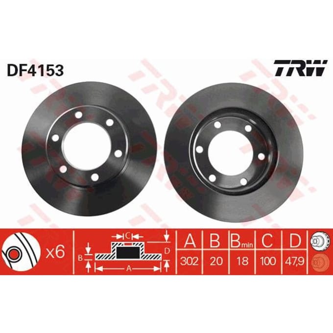 Remschijf TRW DF4153