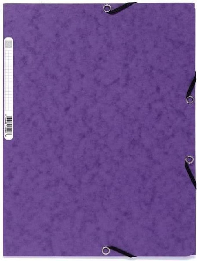Exacompta Elastomap 3 kleppen in glanskarton 400g/m2 - A4 - Purper - 55508E