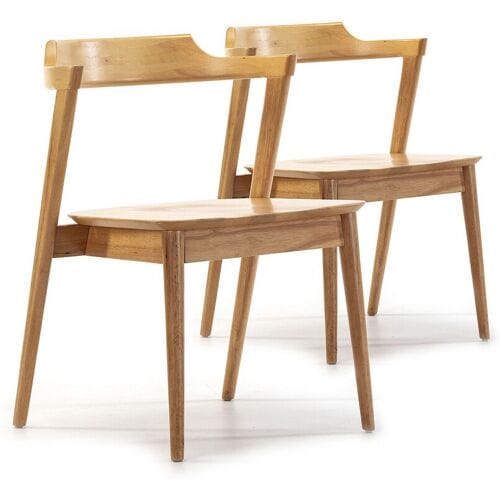 VS Venta-stock Set van 2 stoelen Venus Kleur Eiken, Massief Hout, 58 x 57,5 x 76 cm