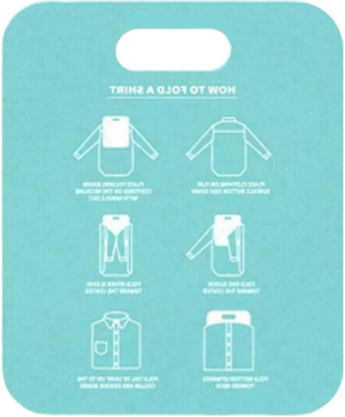 Vouwhulp Kleding - Kledingmap Organizer - Efficiënt Opbergen - Glad Werkingsvlak - 25 cm Breed - Helder Cyaan