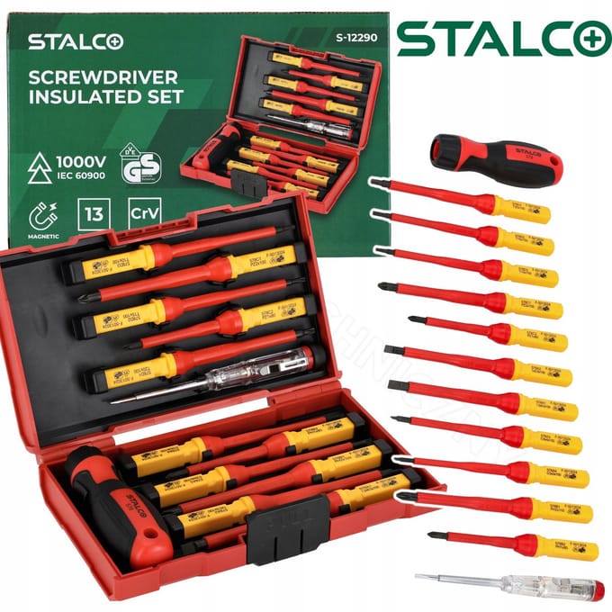 Elektricien Schroevendraaierset 13 stuks CRV 1000V STALCO S-12290