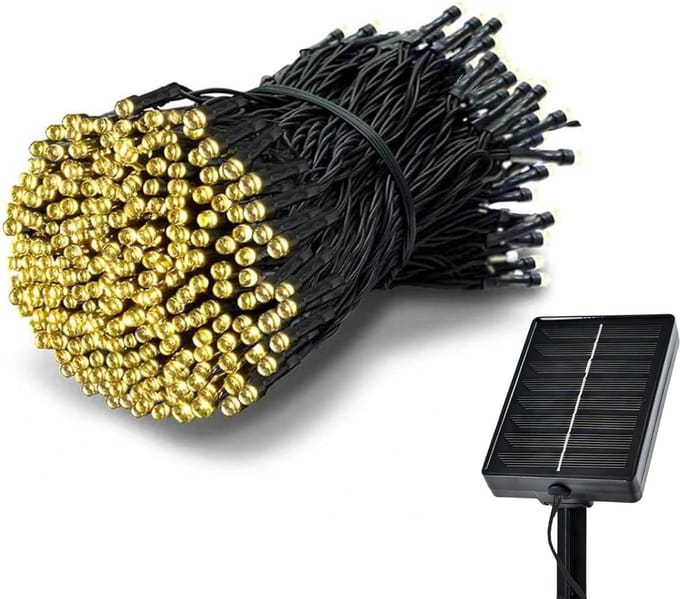 Solar String Lights - Warm Wit - 10 m - 100 LED Solar Fairy Lights met Timer en 8 Modi - Voor Tuin en Boomdecoratie