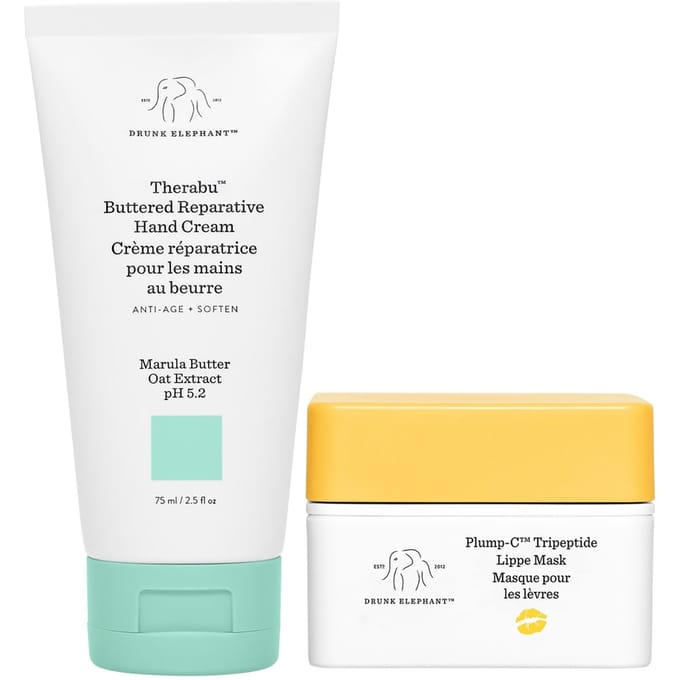 Drunk Elephant Plump - C Tripeptide Lippe Mask & Hand Cream Bundle