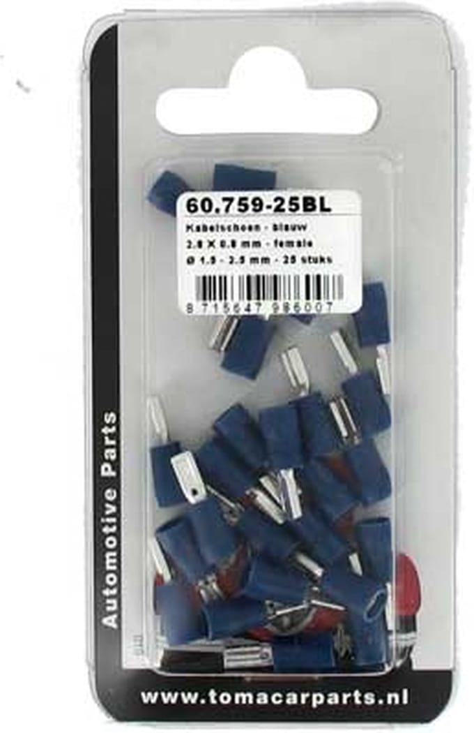Kabelschoen 2.8x0.8 25 stuks blister
