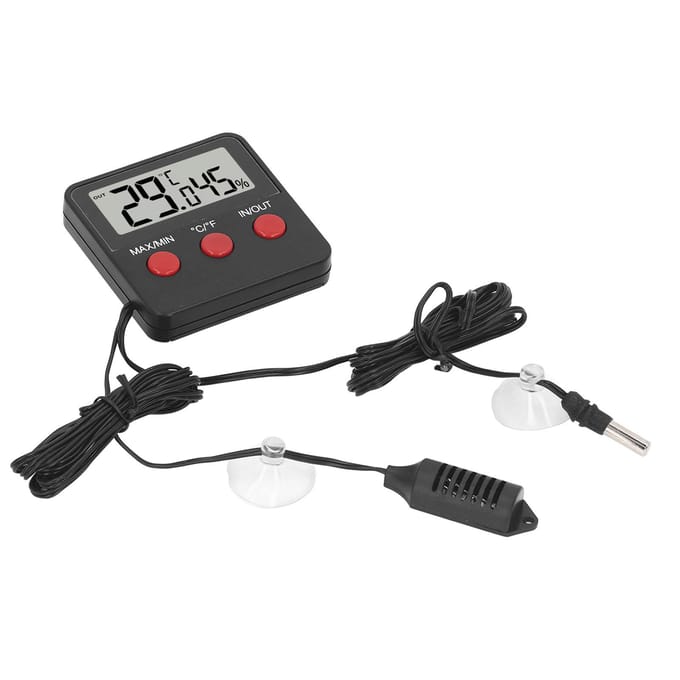 Mini temperatuur- en vochtigheidsmeter met 2 sondes Digitale hygrometer Temperatuurmonitor voor gray