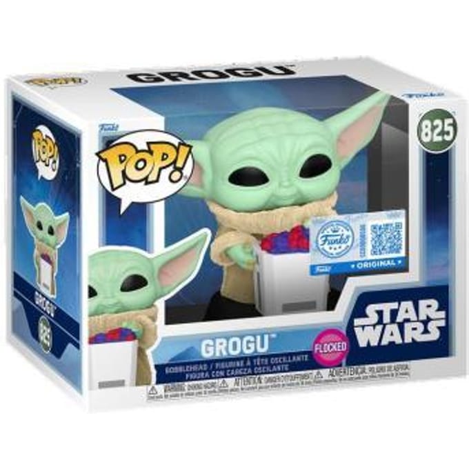 POP! Figures ! Star Wars - Mandalorian & Grogu - Grogu with Snack 825 (Flocked) Speelpoppen