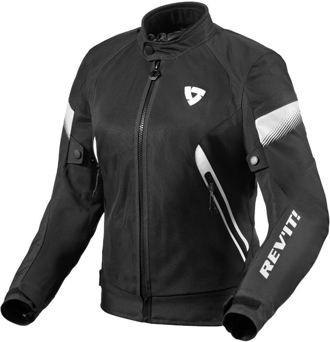 REV’IT! Control Air H2O Dames Zwart Wit Motorjas - Maat 38 - Jas
